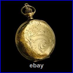1904 Elgin Ladies Pocket Watch 7 Jewels 0s Gr 269 14k GF Full Hunters Case Works