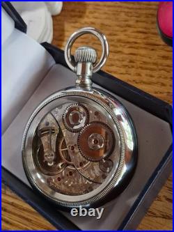 1904 Elgin Reymond Railroad Grade 214 18s Pocket Watch 19j Nice Displayback Case