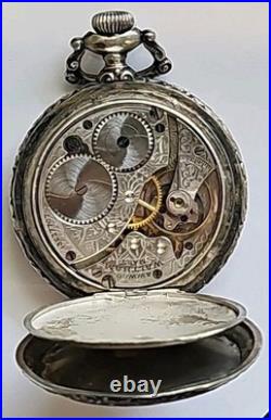 1904 Waltham Pocket Watch 0s Grade 110 Running Fancy Milkmaid Motif Elgin Case