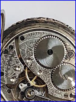 1904 Waltham Pocket Watch 0s Grade 110 Running Fancy Milkmaid Motif Elgin Case