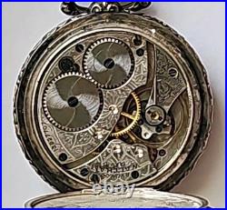 1904 Waltham Pocket Watch 0s Grade 110 Running Fancy Milkmaid Motif Elgin Case