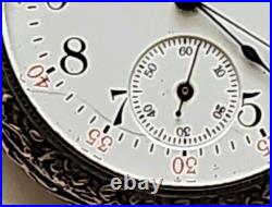1904 Waltham Pocket Watch 0s Grade 110 Running Fancy Milkmaid Motif Elgin Case