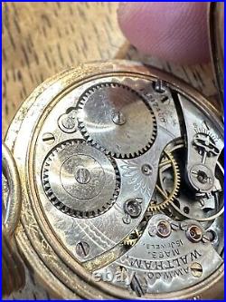 1904 Waltham Pocket Watch Grade 115 0s 15 Jewels Hunter Case 14217460 WORKS