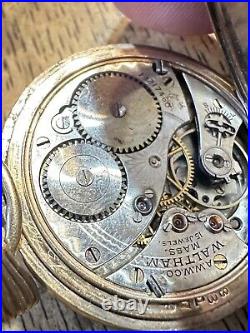 1904 Waltham Pocket Watch Grade 115 0s 15 Jewels Hunter Case 14217460 WORKS