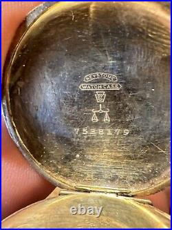 1904 Waltham Pocket Watch Grade 115 0s 15 Jewels Hunter Case 14217460 WORKS
