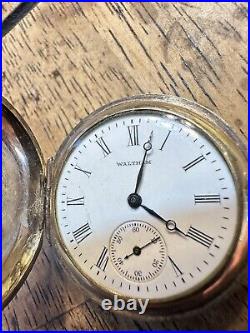 1904 Waltham Pocket Watch Grade 115 0s 15 Jewels Hunter Case 14217460 WORKS