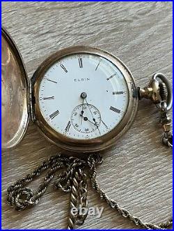 1905 ELGIN Antique 14K Hunting Case Pocket Watch Runs And Keeps Time