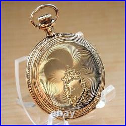 1905 ELGIN Dress Pocket Watch Hunter Case 6s Grade 289 7 Jewels Engraved Case