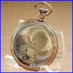 1905 ELGIN Dress Pocket Watch Hunter Case 6s Grade 289 7 Jewels Engraved Case