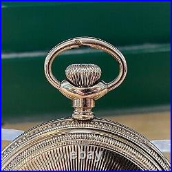 1905 ELGIN Dress Pocket Watch Hunter Case 6s Grade 289 7 Jewels Engraved Case