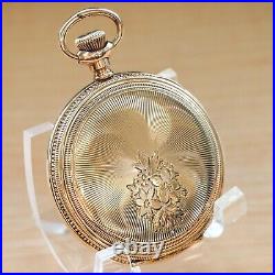 1905 ELGIN Dress Pocket Watch Hunter Case 6s Grade 289 7 Jewels Engraved Case