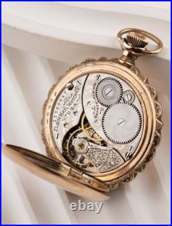 1905 Elgin 7j 0s Pocket Watch Fancy Case Keystone Gold Filled Watch Case 495b