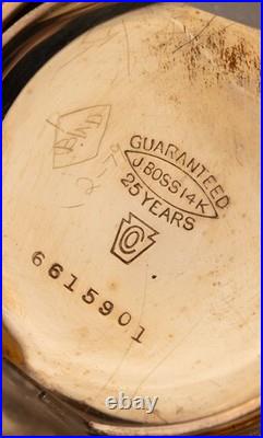 1905 Elgin 7j 0s Pocket Watch Fancy Case Keystone Gold Filled Watch Case 495b