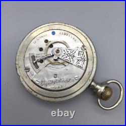 1905 Elgin Grade 336 18s 17j Pocket Watch Silverine Dueber Case Manual Wind