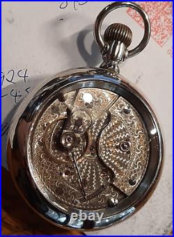 1905 HAMILTON 946 pocket watch, 23 jewels, 18s display back Case (WATCH VIDEO)