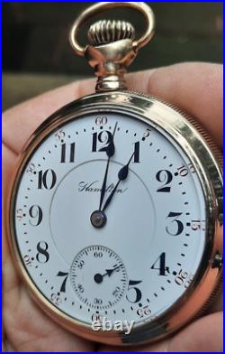 1905 HAMILTON 946 pocket watch, 23 jewels, 18s display back Case (WATCH VIDEO)