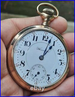 1905 HAMILTON 946 pocket watch, 23 jewels, 18s display back Case (WATCH VIDEO)
