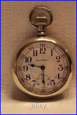 1905 Illinois Bunn Model 18s 17j Silveroide Locomotie Case Pocket Watch