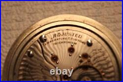 1905 Illinois Bunn Model 18s 17j Silveroide Locomotie Case Pocket Watch