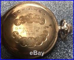 1905 Longines Pocket Watch In Silver Hunter Case Extra 1900s Custom PW & Pendant