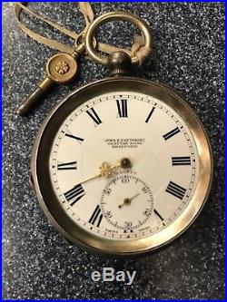 1905 Longines Pocket Watch In Silver Hunter Case Extra 1900s Custom PW & Pendant
