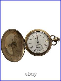 1906 Elgin 0s 7j Grade 320 Hunter Pocket Watch Tri Color GF Case Repair