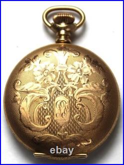 1906 Elgin Grade 320 0s 7j Gold Filled Pocket Watch with Hunter Case -Parts/Repair