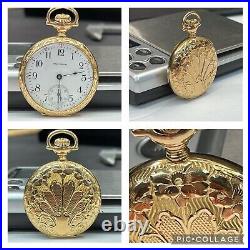 1907 American Waltham Solid 14k Yellow Gold Case Manual Wind Ladies Pocket Watch