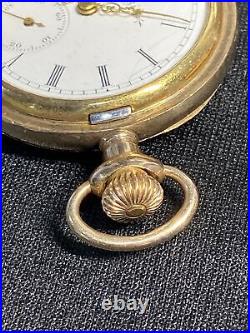 1907 Antique Elgin Size 0s Pocket Watch 7j Model 2 Grade 320 Windsor Case Works