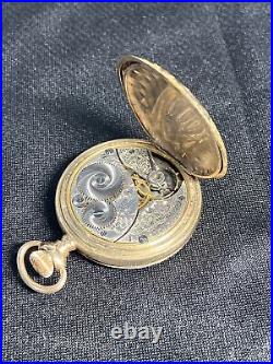 1907 Antique Elgin Size 0s Pocket Watch 7j Model 2 Grade 320 Windsor Case Works