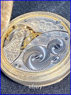 1907 Antique Elgin Size 0s Pocket Watch 7j Model 2 Grade 320 Windsor Case Works