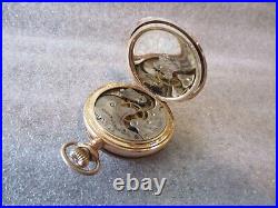 1907 ELGIN 14K GF YELLOW GOLD FULL HUNTER 7J POCKET WATCH G 286 -6s RUNS GOOD