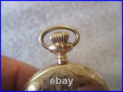 1907 ELGIN 14K GF YELLOW GOLD FULL HUNTER 7J POCKET WATCH G 286 -6s RUNS GOOD