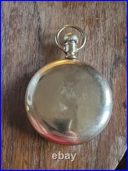 1907 ELGIN 16s 17j Grade 340 Model 7 Pocket Watch Gold Filled Case RUNS