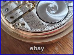 1907 ELGIN 16s 17j Grade 340 Model 7 Pocket Watch Gold Filled Case RUNS