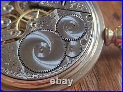 1907 ELGIN 16s 17j Grade 340 Model 7 Pocket Watch Gold Filled Case RUNS