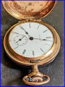 1907 Elgin 0s 15J Pocket Watch Grade 354 Gold-Filled Hunting Case Runs (B-1)