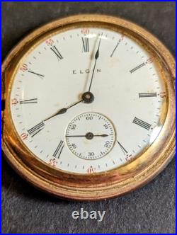 1907 Elgin 0s 15J Pocket Watch Grade 354 Gold-Filled Hunting Case Runs (B-1)