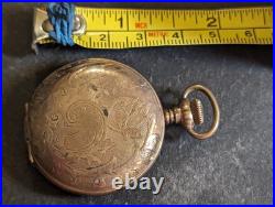 1907 Elgin 0s 15J Pocket Watch Grade 354 Gold-Filled Hunting Case Runs (B-1)