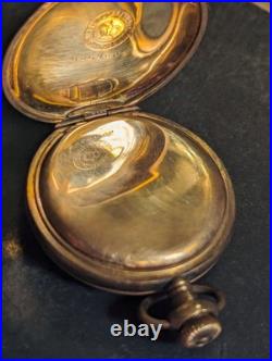 1907 Elgin 0s 15J Pocket Watch Grade 354 Gold-Filled Hunting Case Runs (B-1)