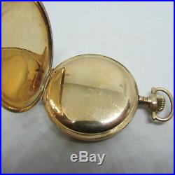 1907 Elgin 19J Grade 189 Hunter Case Gold Filled Pocket Watch Runs Well
