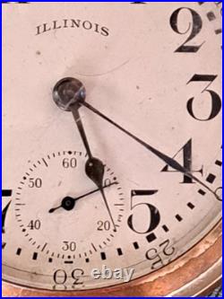 1907 Illinois Bunn Pocket Watch 17 Ruby Jewel. Gold Filled Case Needs Servicing