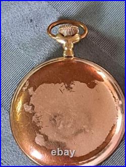 1907 Illinois Bunn Pocket Watch 17 Ruby Jewel. Gold Filled Case Needs Servicing