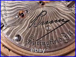 1907 Illinois Bunn Pocket Watch 17 Ruby Jewel. Gold Filled Case Needs Servicing