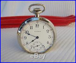1907 WALTHAM 21 Jewels Pocket Watch in Original SALESMAN DISPLAY CASE 16s Runs