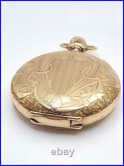 1907 Waltham 15J Pocket Watch Keystone J Boss 20 Year GF Case Runs 35mm 38.2g