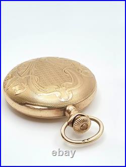 1907 Waltham 15J Pocket Watch Keystone J Boss 20 Year GF Case Runs 35mm 38.2g