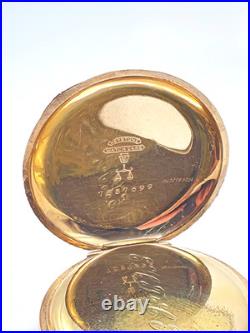 1907 Waltham 15J Pocket Watch Keystone J Boss 20 Year GF Case Runs 35mm 38.2g