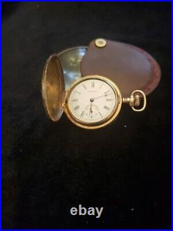 1907 Waltham Hunting Case Pocket Watch Grade 161 Model 1907 Working Condition