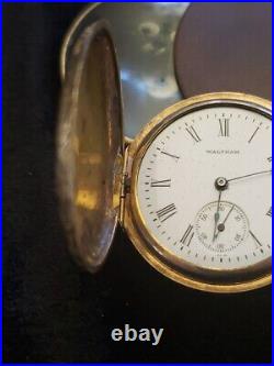 1907 Waltham Hunting Case Pocket Watch Grade 161 Model 1907 Working Condition